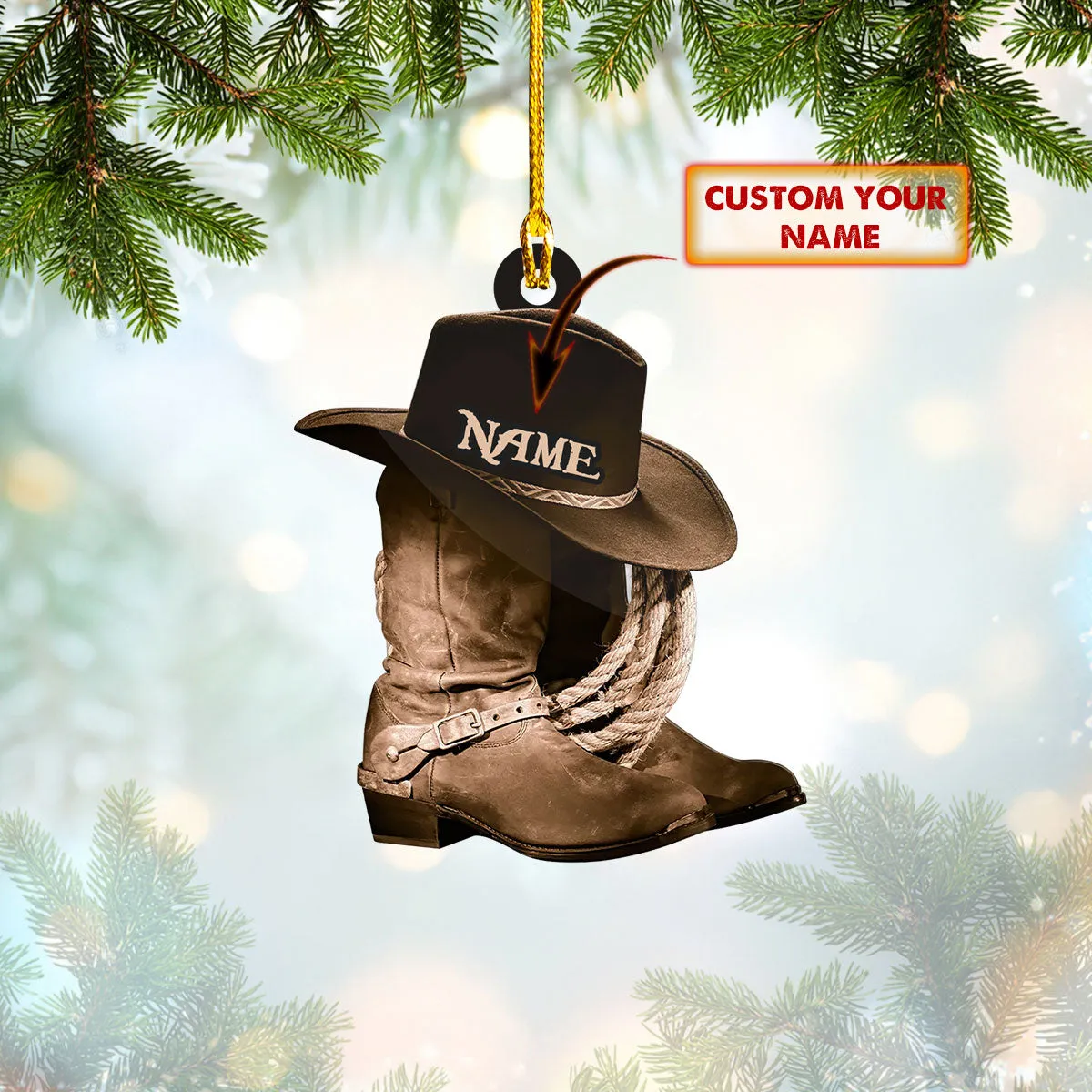 Custom Shaped Ornament - Cowboy Kit 4 - Nt168 - Loop - Ct233