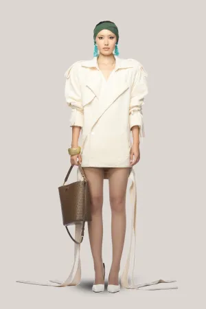DAS LA VIE • Vickie Straight Double Breasted Cotton Mini Dress