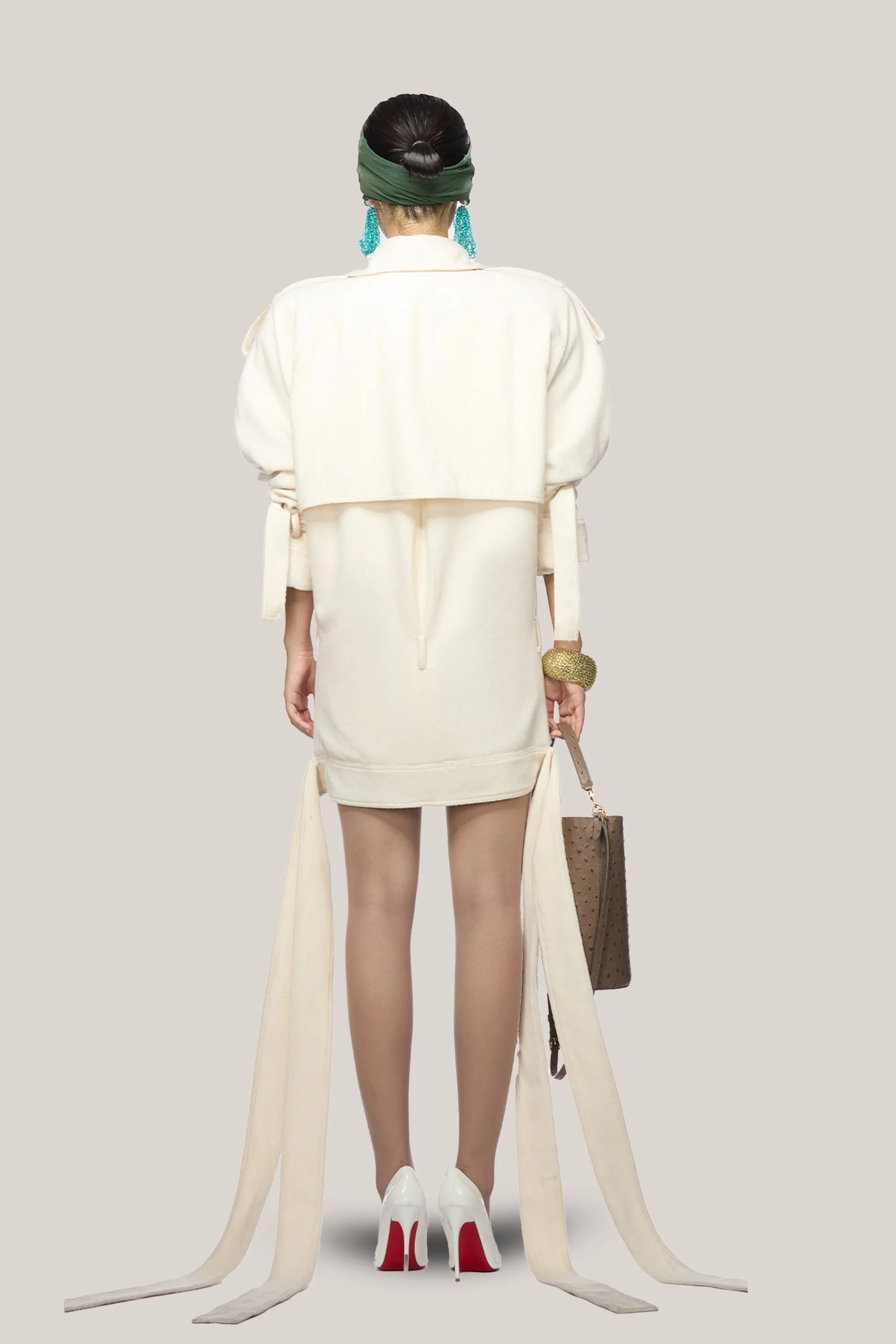 DAS LA VIE • Vickie Straight Double Breasted Cotton Mini Dress
