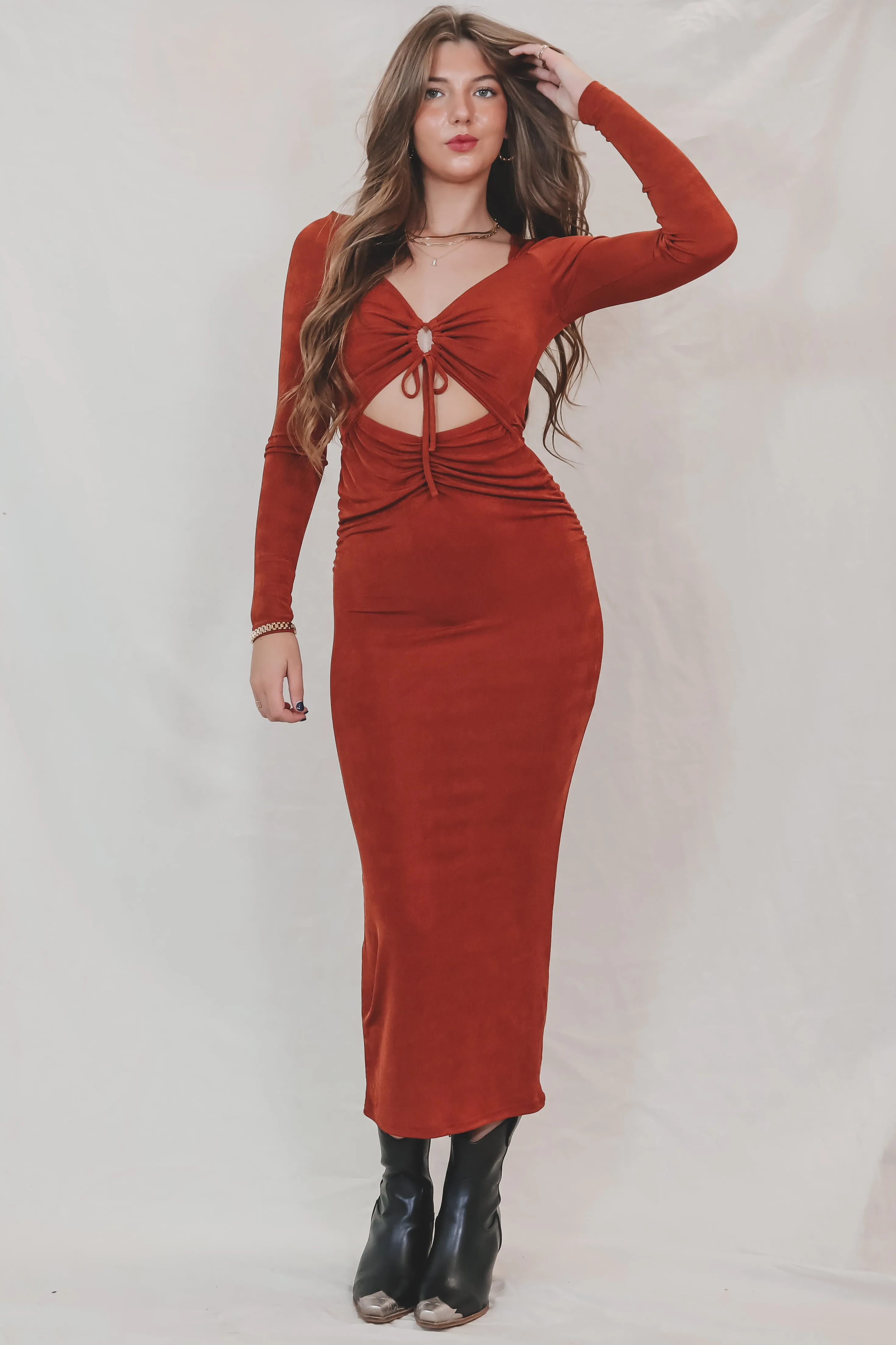 DEAL Cue The New Season Cutout Maxi Dress