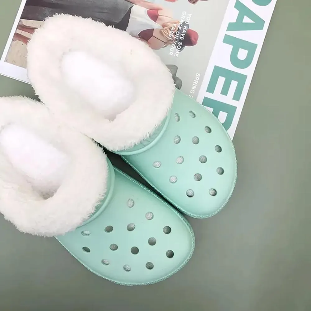 Detachable Plus Velvet Warm Insoles For Clogs