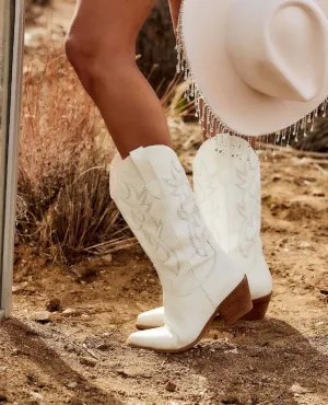 Dixie Mid White Boot
