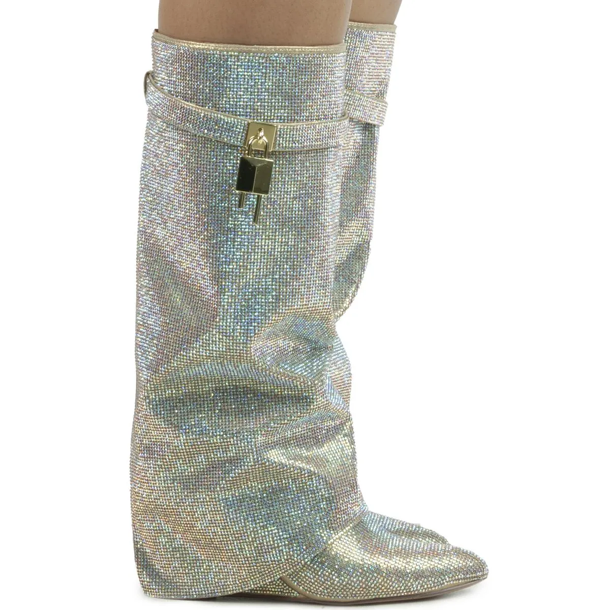 Drape Rhinestone Boot