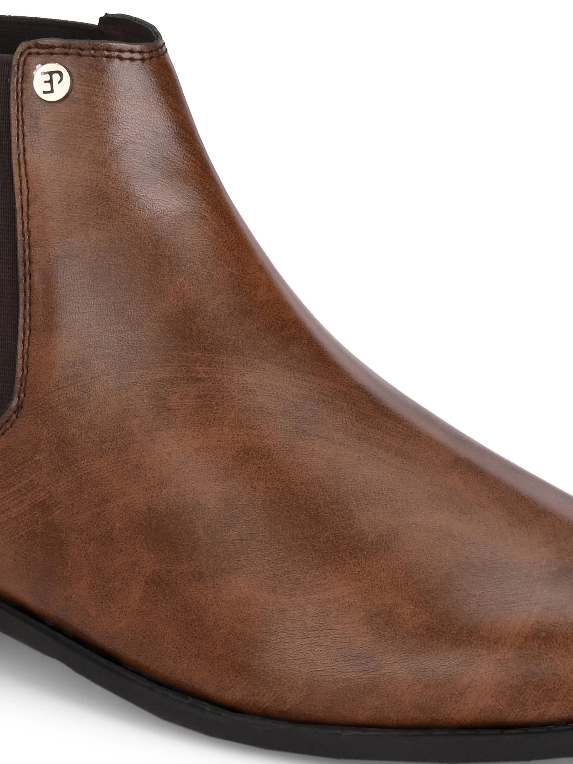 El Paso Men Faux Leather Casual Chelsea Boots