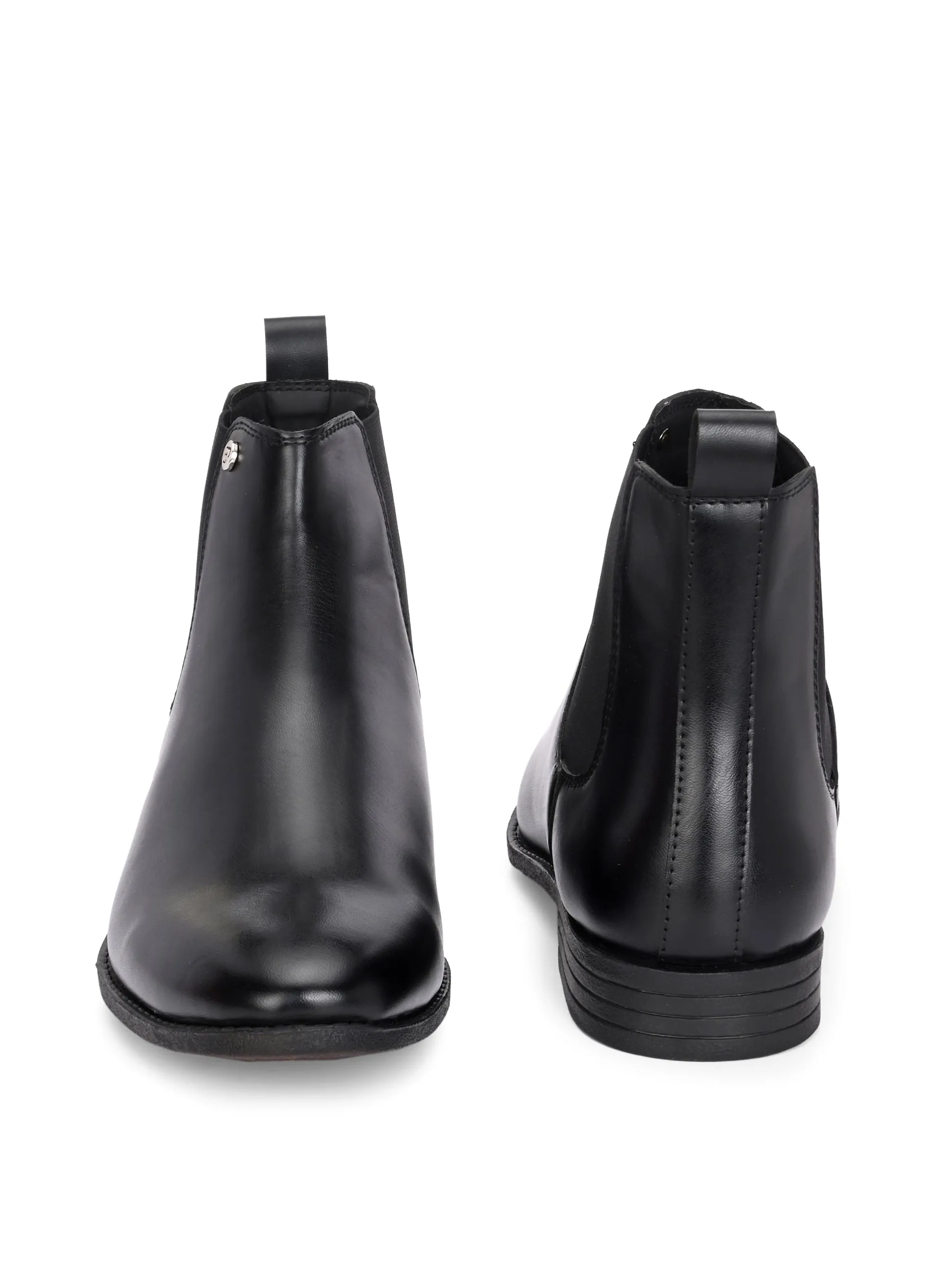 El Paso Men Faux Leather Casual Chelsea Boots