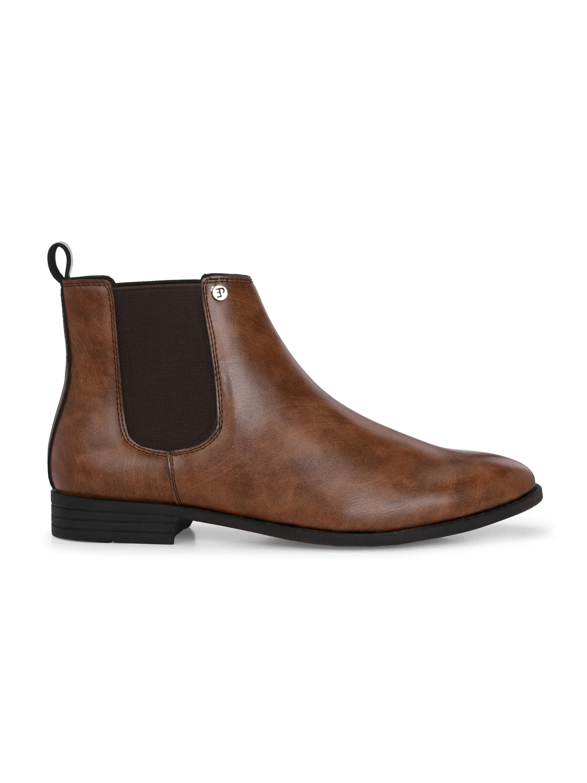 El Paso Men Faux Leather Casual Chelsea Boots
