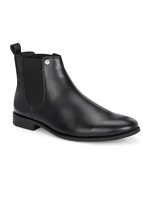 El Paso Men Faux Leather Casual Chelsea Boots