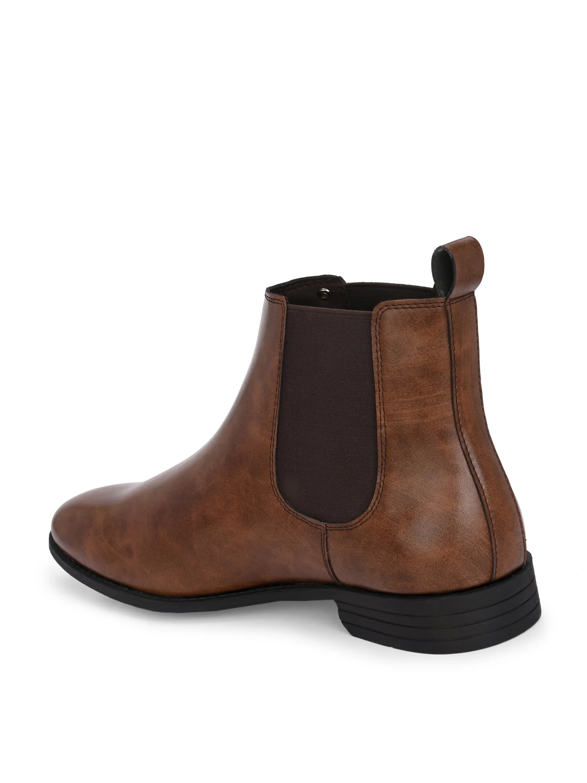 El Paso Men Faux Leather Casual Chelsea Boots
