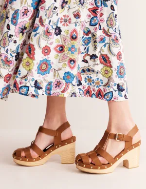 Fischersandalen-Clogs-Hellbraun