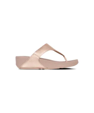 FitFlop Lulu Leather Toe Post Sandals Rose Gold