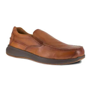 Florsheim Men's Bayside Steel Toe Slip On Boat Work Shoe - Cognac - FS2325