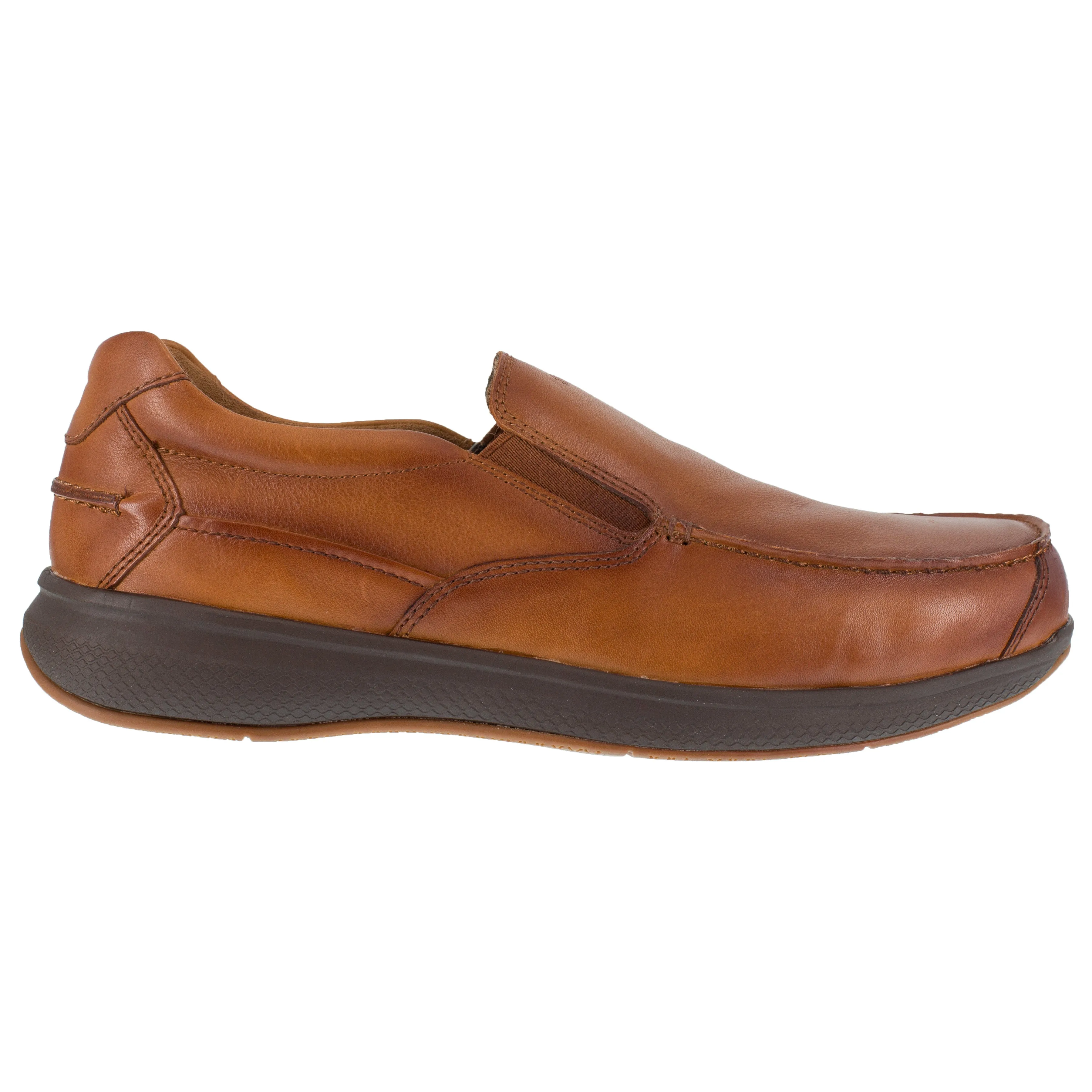 Florsheim Men's Bayside Steel Toe Slip On Boat Work Shoe - Cognac - FS2325