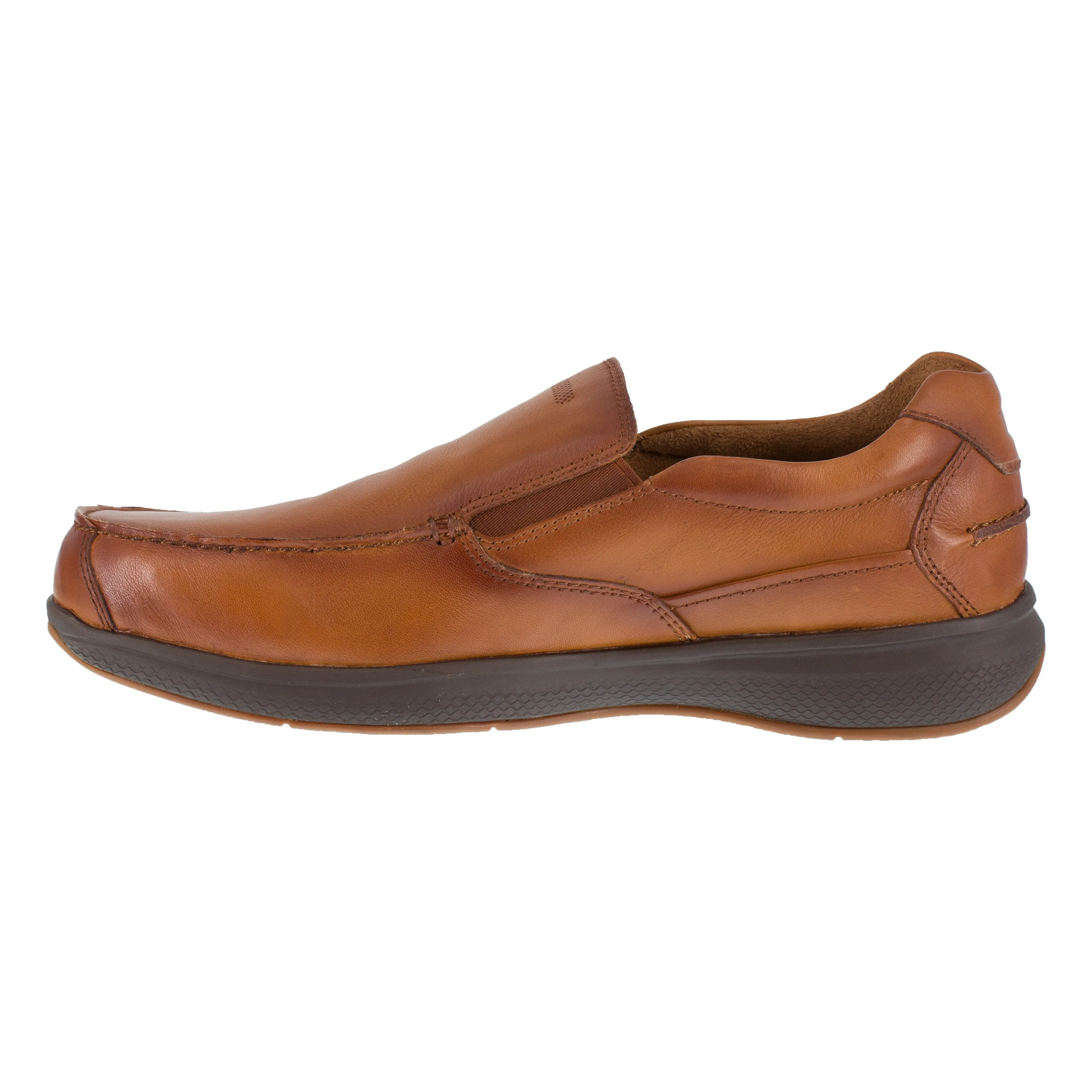 Florsheim Men's Bayside Steel Toe Slip On Boat Work Shoe - Cognac - FS2325