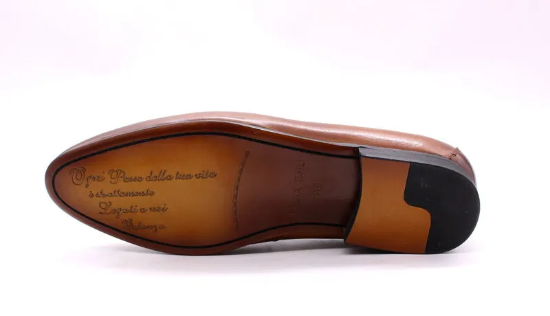 Genuine Leather Slip on British Loafers Men's Fashion Men's Business Office Casual Leather Shoes Trend Men's One Pedal