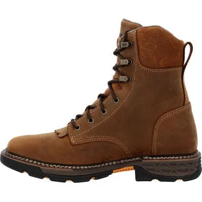 Georgia Men's Carbo Tec Flx 8" Soft Toe Waterproof Lacer Western Work Boot -Brown- GB00623