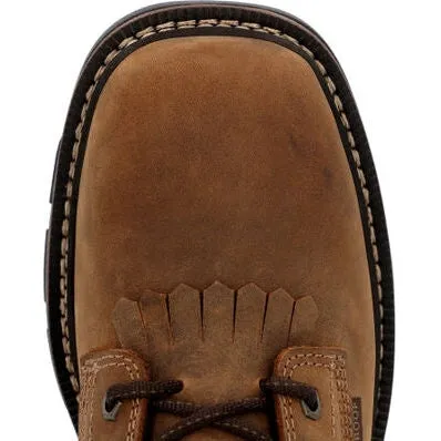 Georgia Men's Carbo Tec Flx 8" Soft Toe Waterproof Lacer Western Work Boot -Brown- GB00623