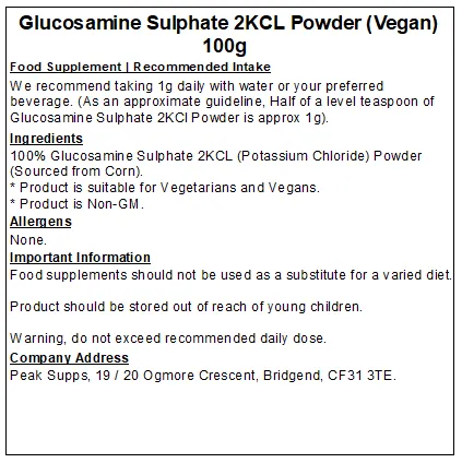 Glucosamine Sulphate 2KCl Powder