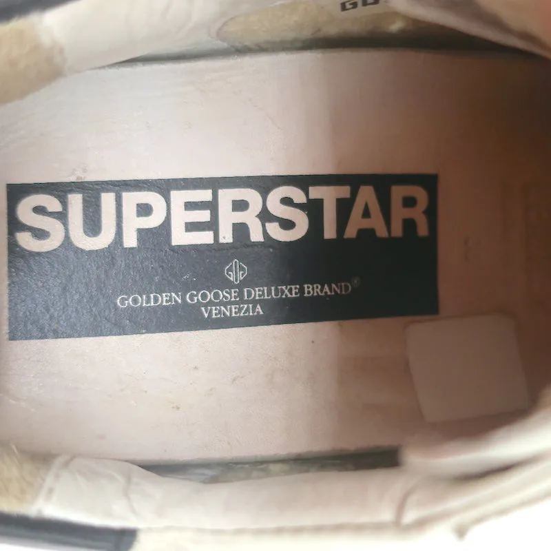 Golden Goose Superstar Sneakers White & Black Leather Size 38
