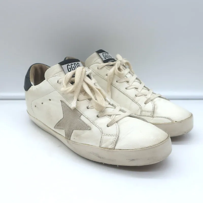 Golden Goose Superstar Sneakers White & Black Leather Size 38