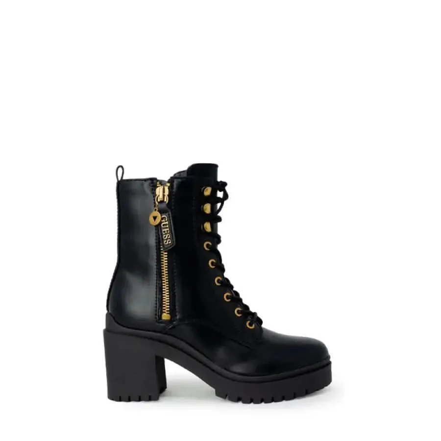 Guess Women Black Ankle Boots with Zip
