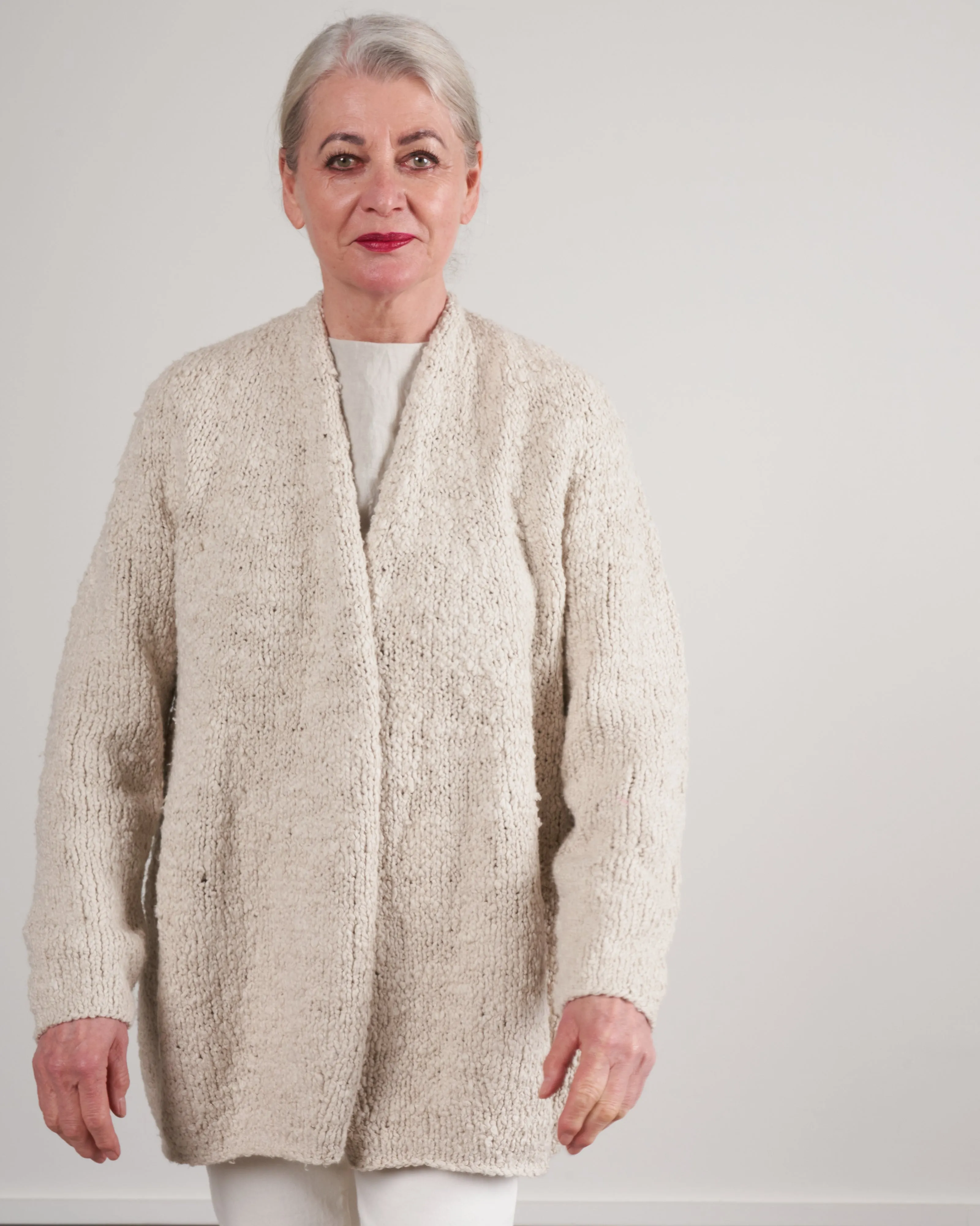 handknit yoke cardigan - air