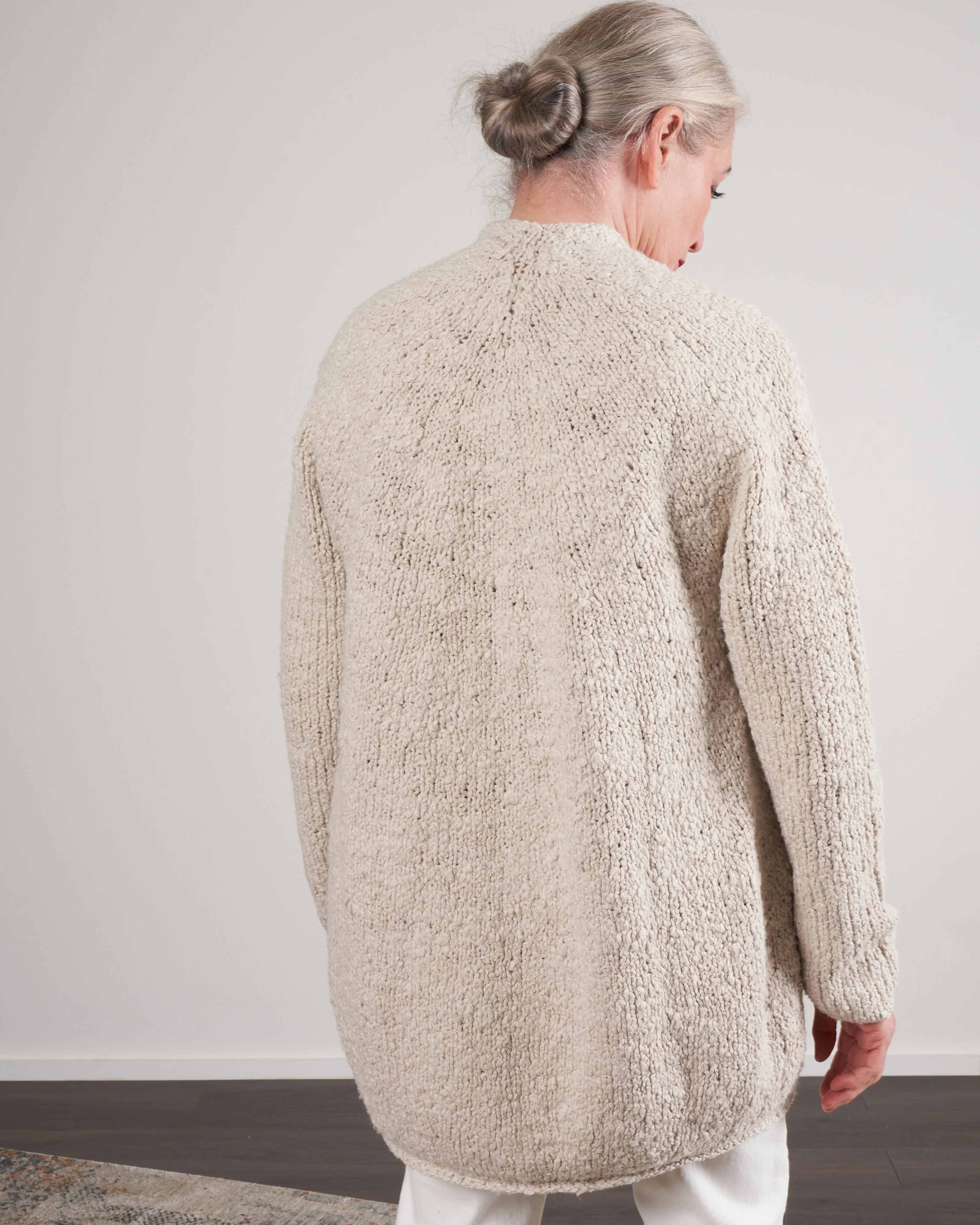 handknit yoke cardigan - air