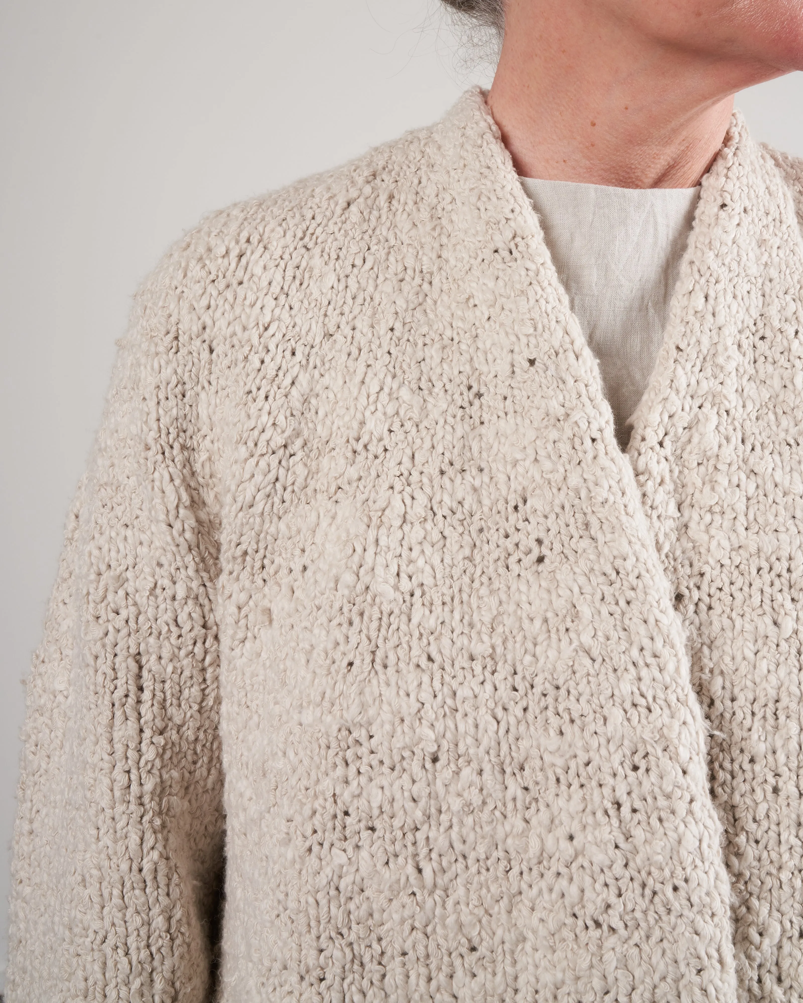 handknit yoke cardigan - air