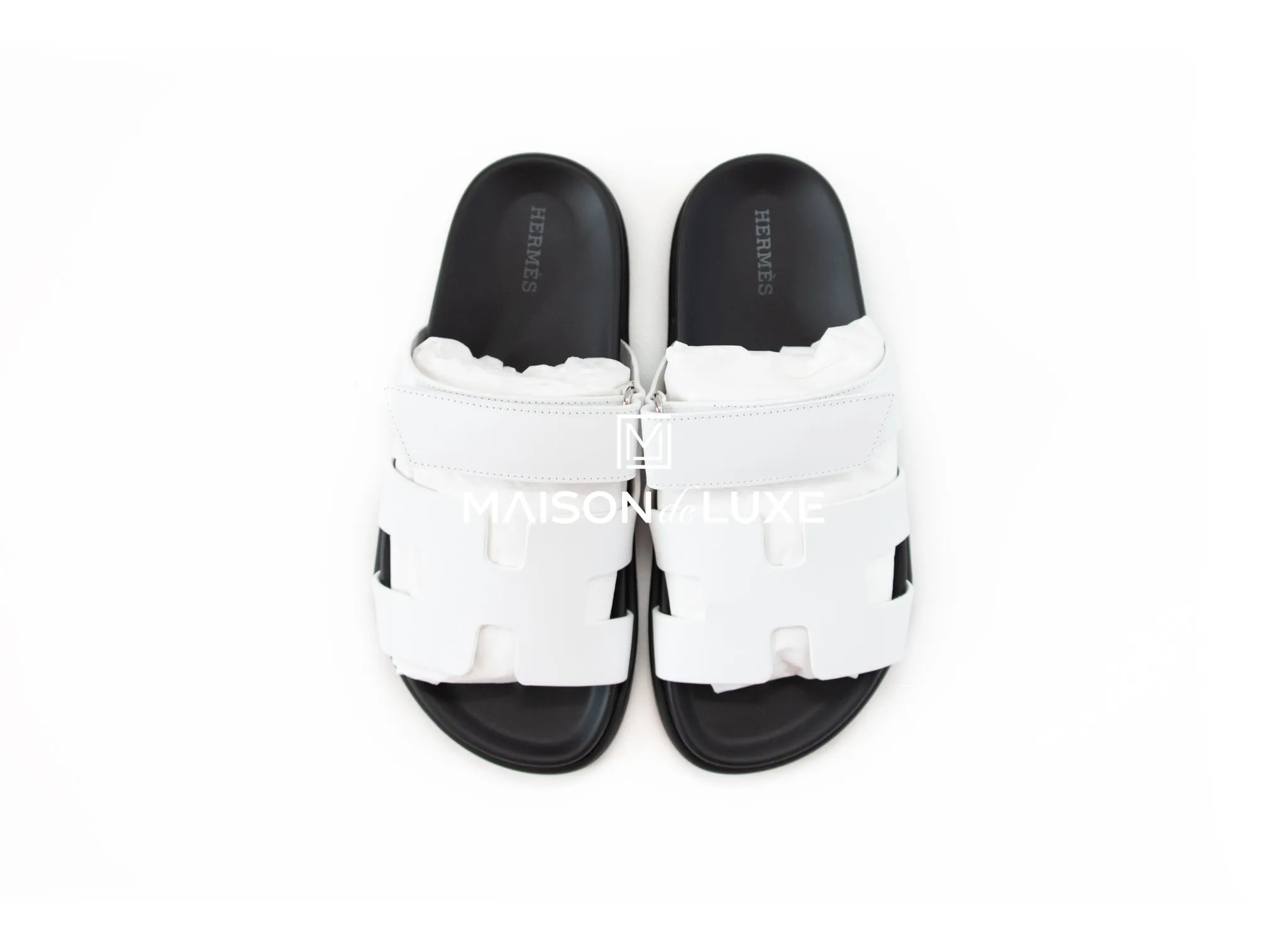 Hermes Women's White Chypre Sandal 36
