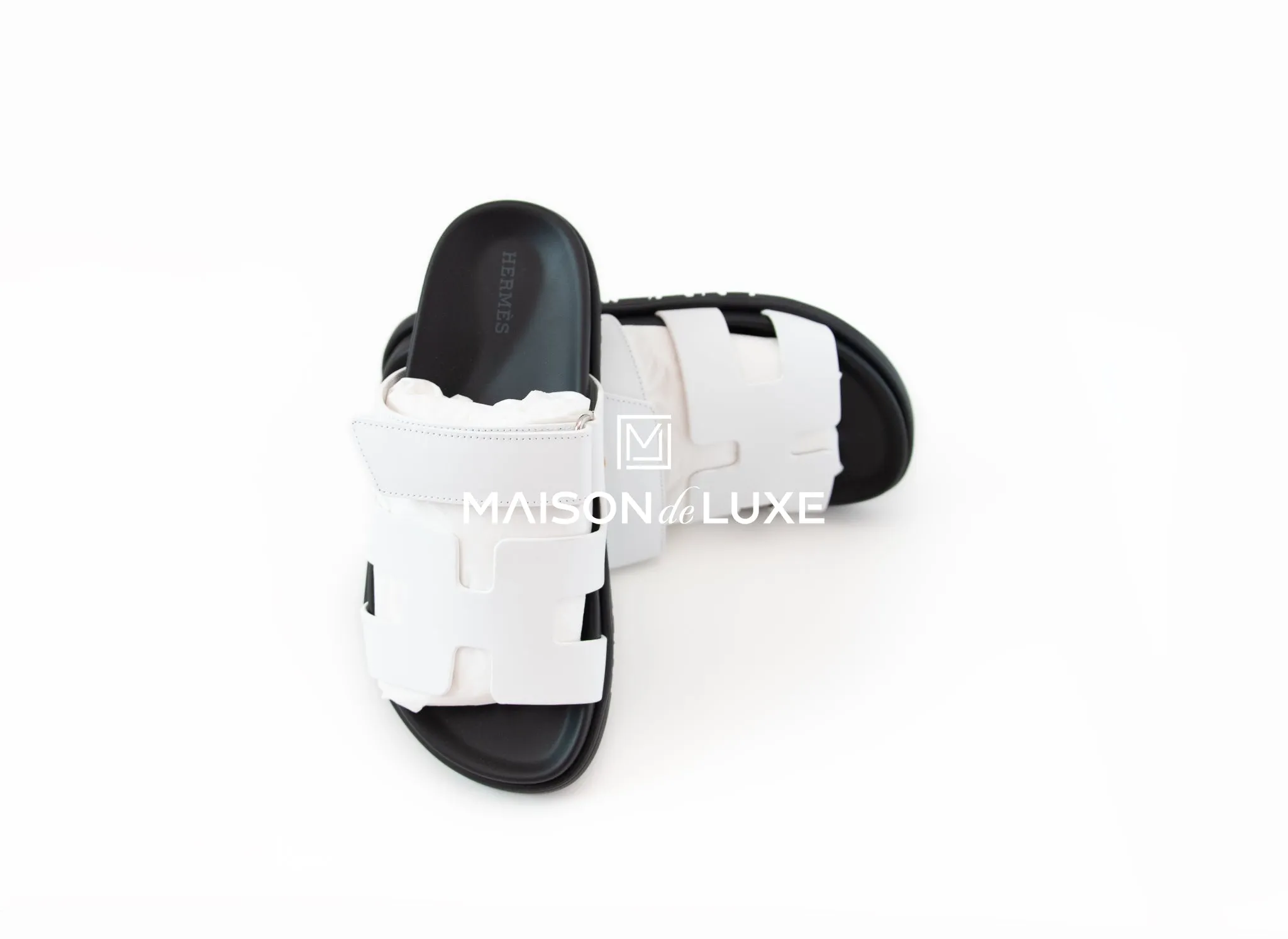 Hermes Women's White Chypre Sandal 36
