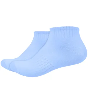 IDENTITY Apparel Unisex Colored Ankle Length Low Cut Cotton Socks with Striped Ribbing and Arch Support