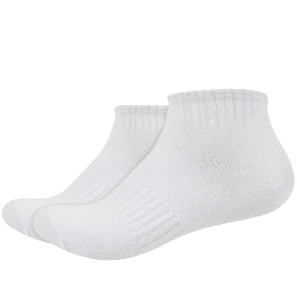 IDENTITY Apparel Unisex Colored Ankle Length Low Cut Cotton Socks with Striped Ribbing and Arch Support
