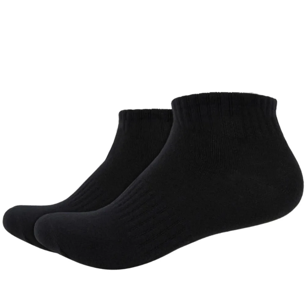 IDENTITY Apparel Unisex Colored Ankle Length Low Cut Cotton Socks with Striped Ribbing and Arch Support