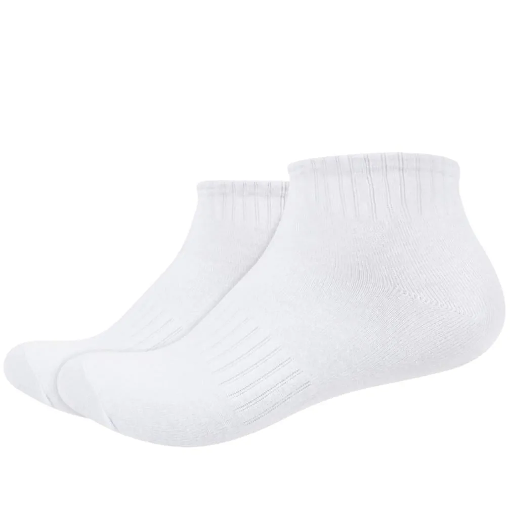 IDENTITY Apparel Unisex Colored Ankle Length Low Cut Cotton Socks with Striped Ribbing and Arch Support