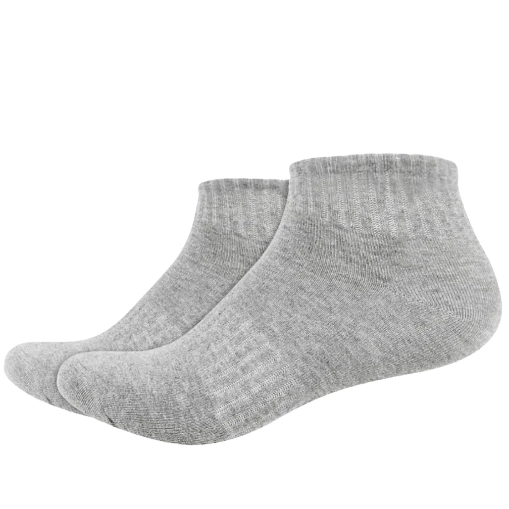 IDENTITY Apparel Unisex Colored Ankle Length Low Cut Cotton Socks with Striped Ribbing and Arch Support