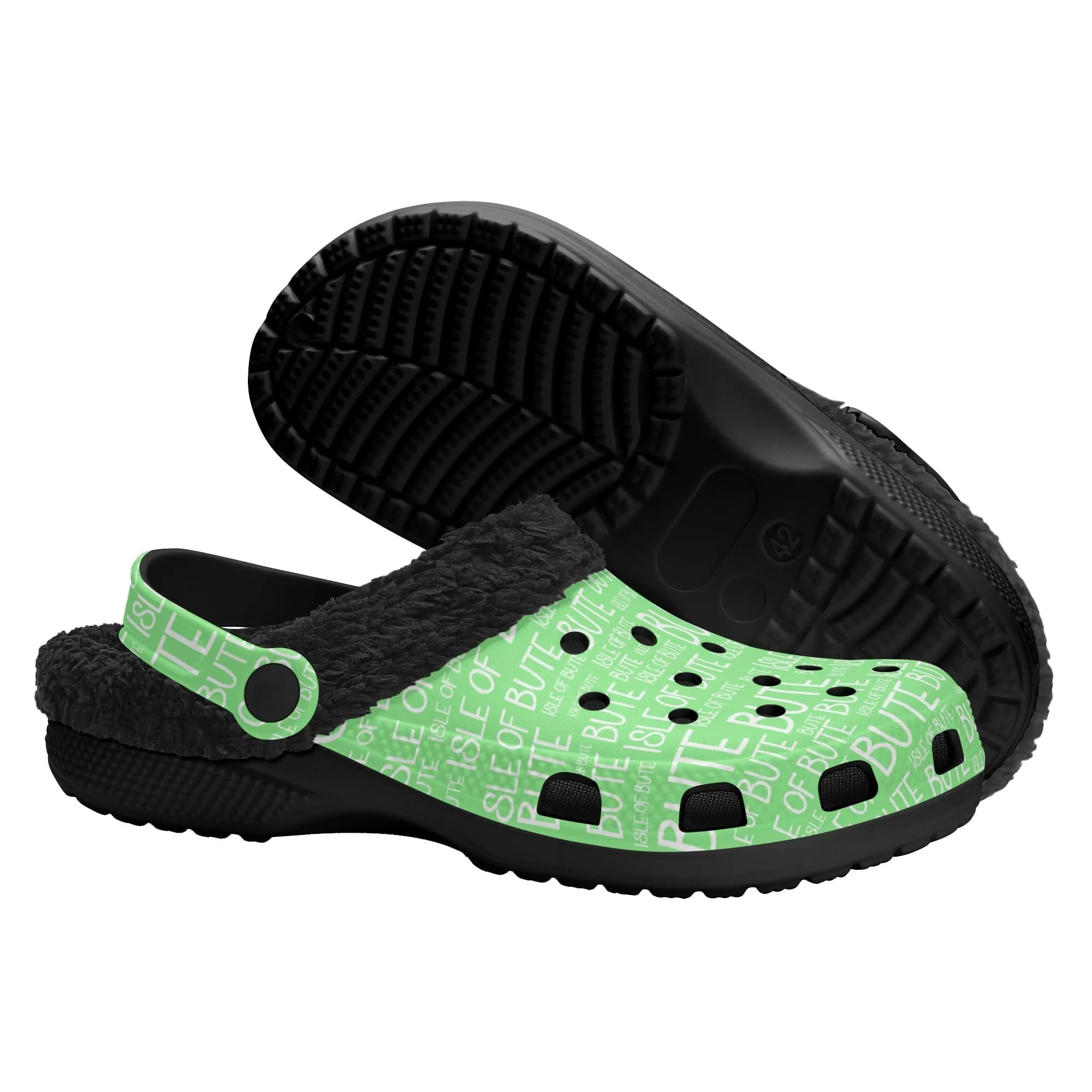 Isle of Bute Adults Fur Lined Clogs - Free p&p Worldwide