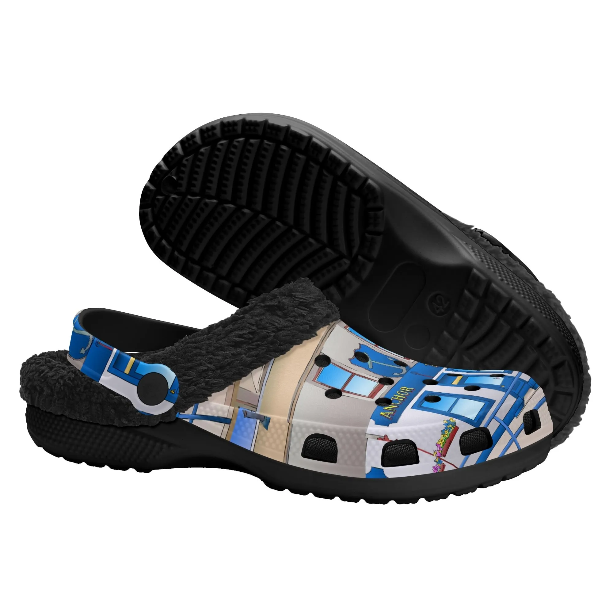 Isle of Bute Adults Fur Lined Clogs - Free p&p Worldwide