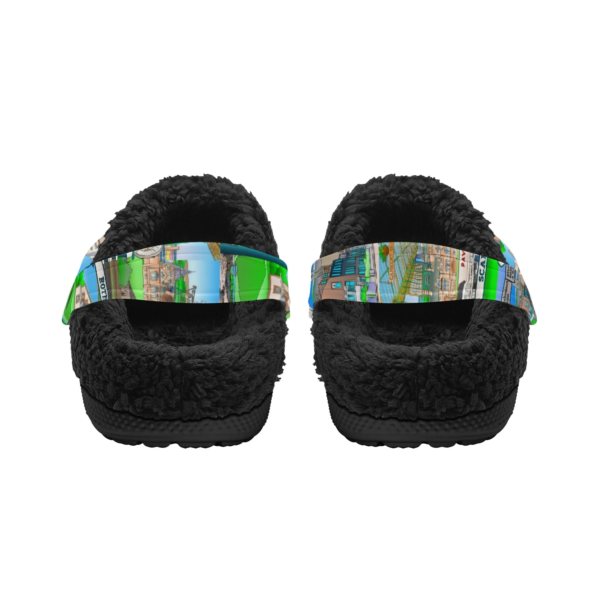 Isle of Bute Adults Fur Lined Clogs - Free p&p Worldwide