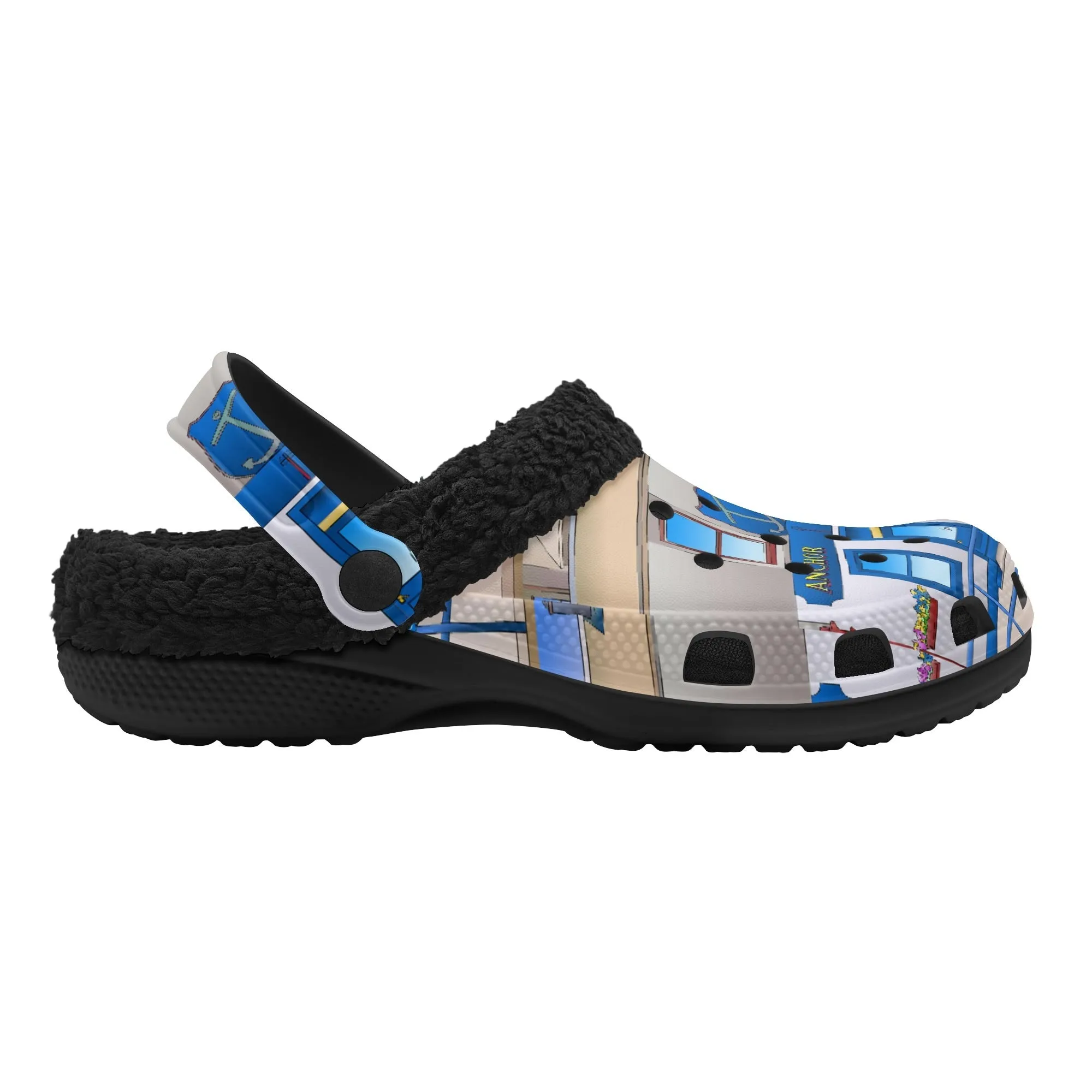 Isle of Bute Adults Fur Lined Clogs - Free p&p Worldwide