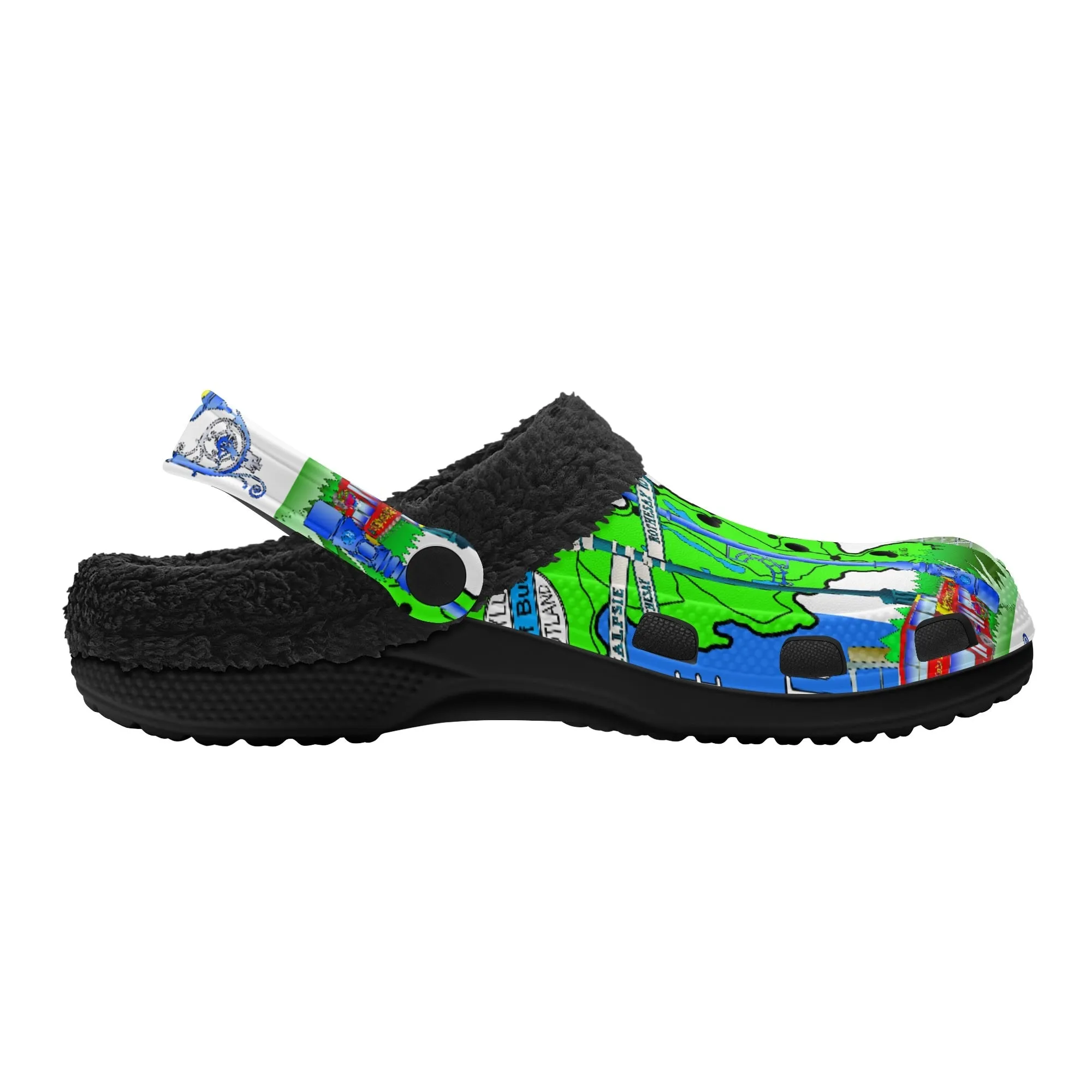Isle of Bute Adults Fur Lined Clogs - Free p&p Worldwide