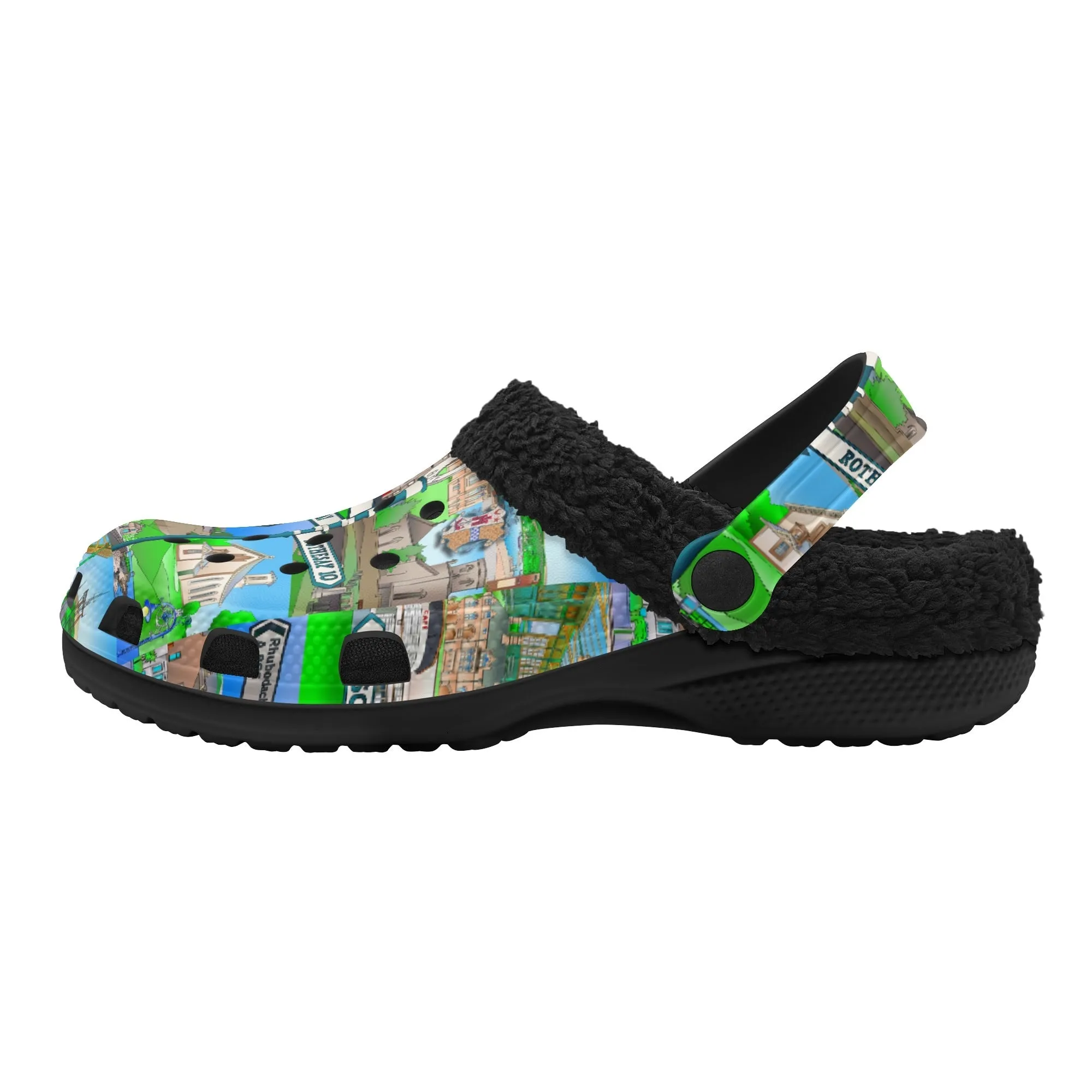 Isle of Bute Adults Fur Lined Clogs - Free p&p Worldwide