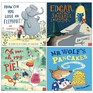 Jan Fearnley Collection 4 Books Set Pack Mr Wolf's Pancakes, Oh Me Oh My A Pie