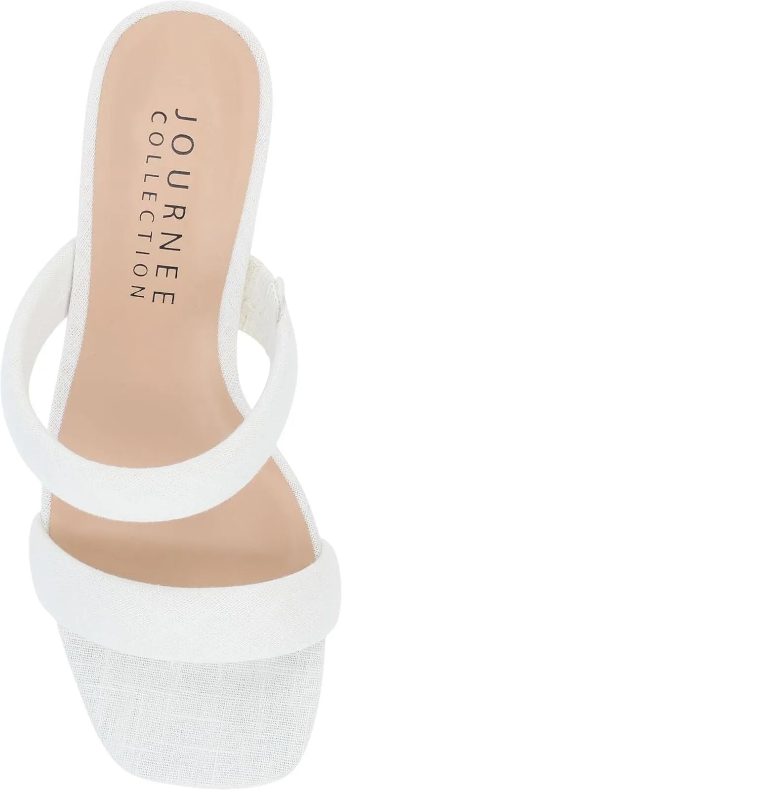 Journee Collection Womens Double Strap Puff Aniko Tru Comfort Sandals White 8M
