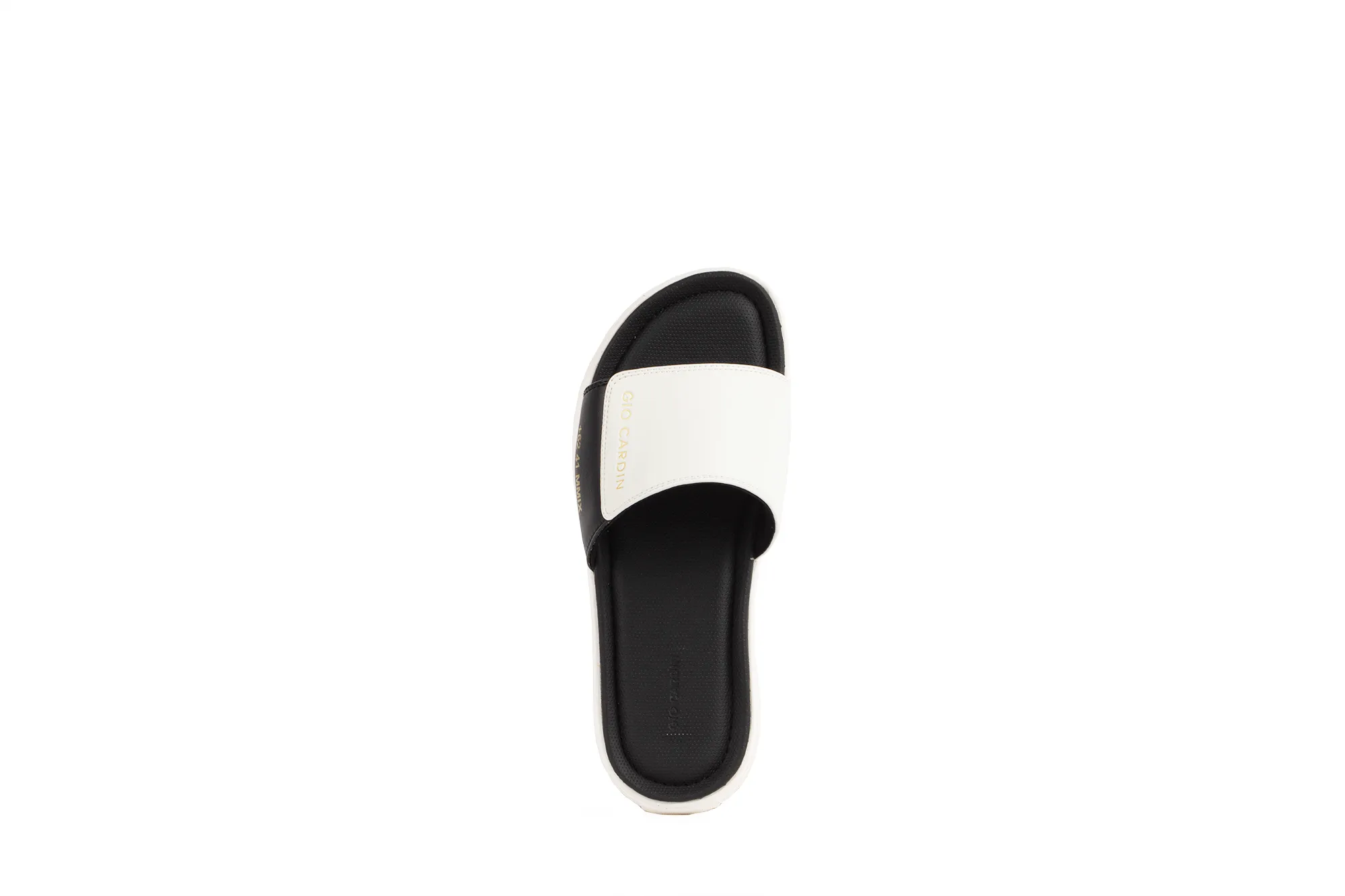JUDE SLIDES | WHITE / BLACK / WHITE | UNISEX