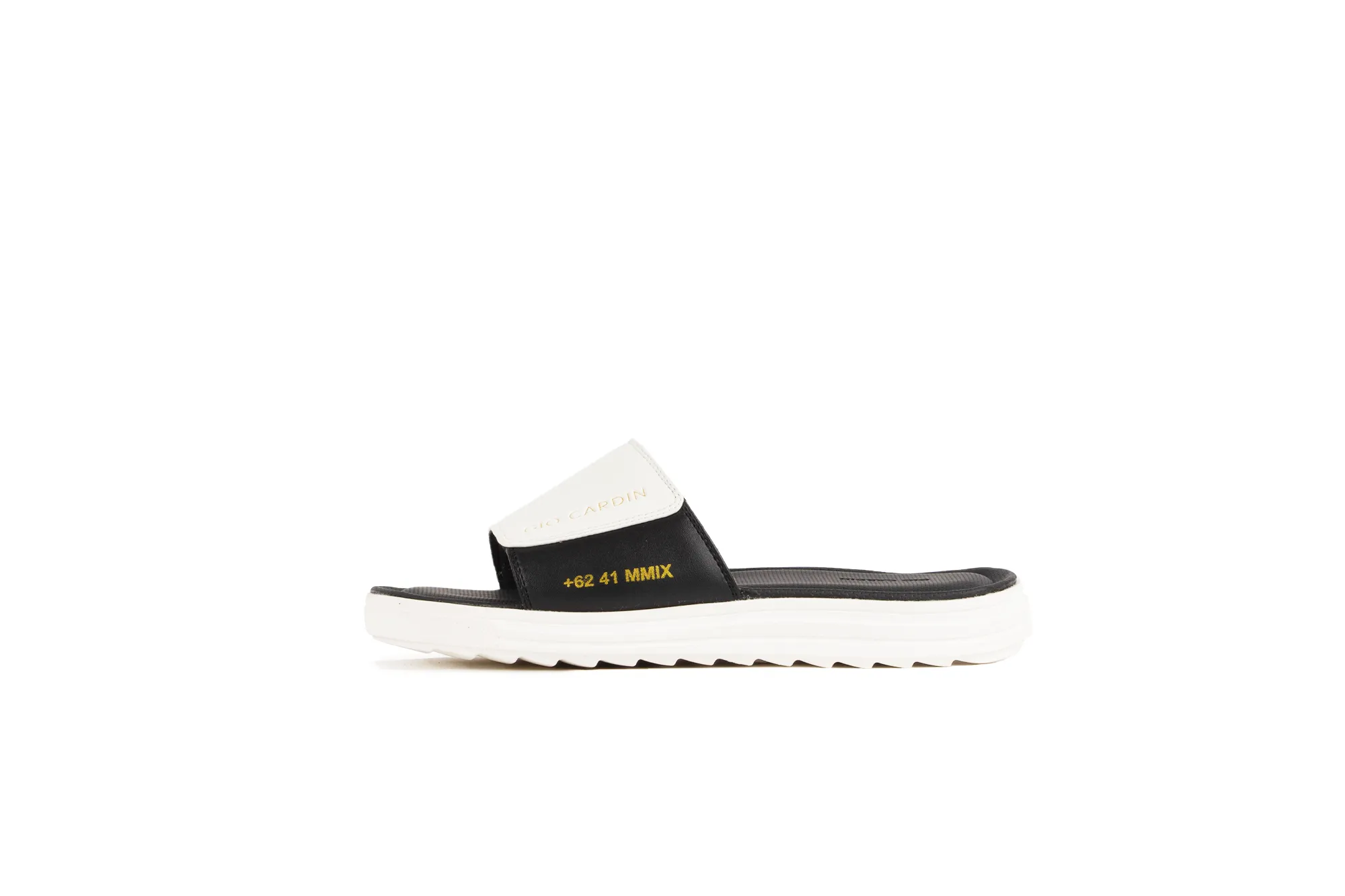 JUDE SLIDES | WHITE / BLACK / WHITE | UNISEX