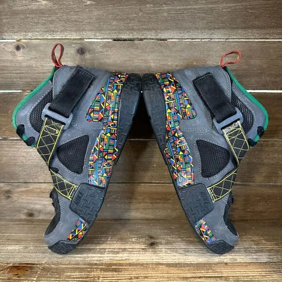 Kids Nike Air Raid Peace Black Athletic Basketball Sneakers Shoes Size 5.5 Y GUC