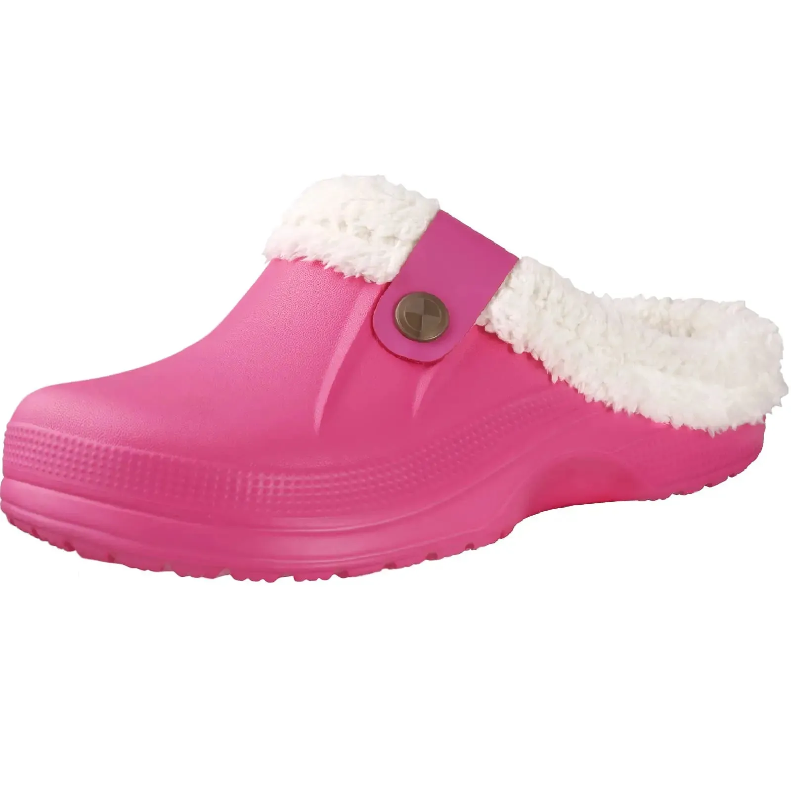 Litfun Winter Plush Garden Shoes Women Fur Clogs Slippers Men Soft Furry Waterproof Slippers Outdoor New Cozy Fuzzy Home Slipper