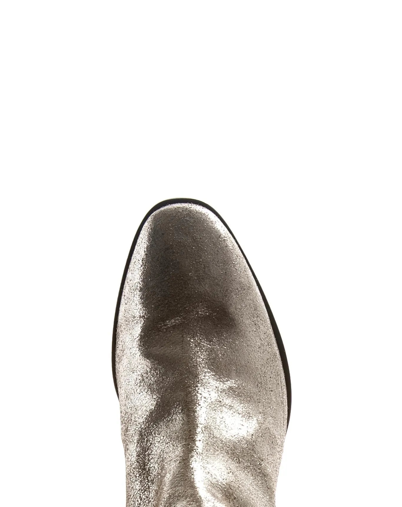 MATT Silver Leather Boots