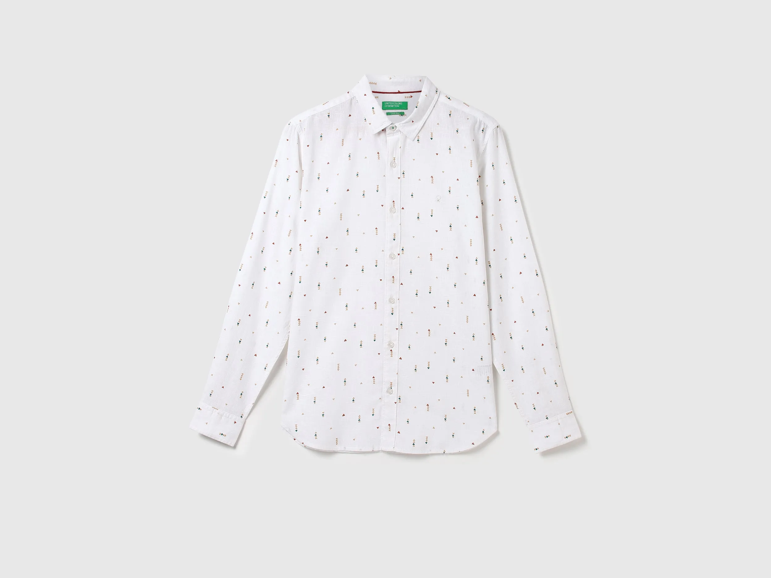 Men Printed Spread Collar Shirt