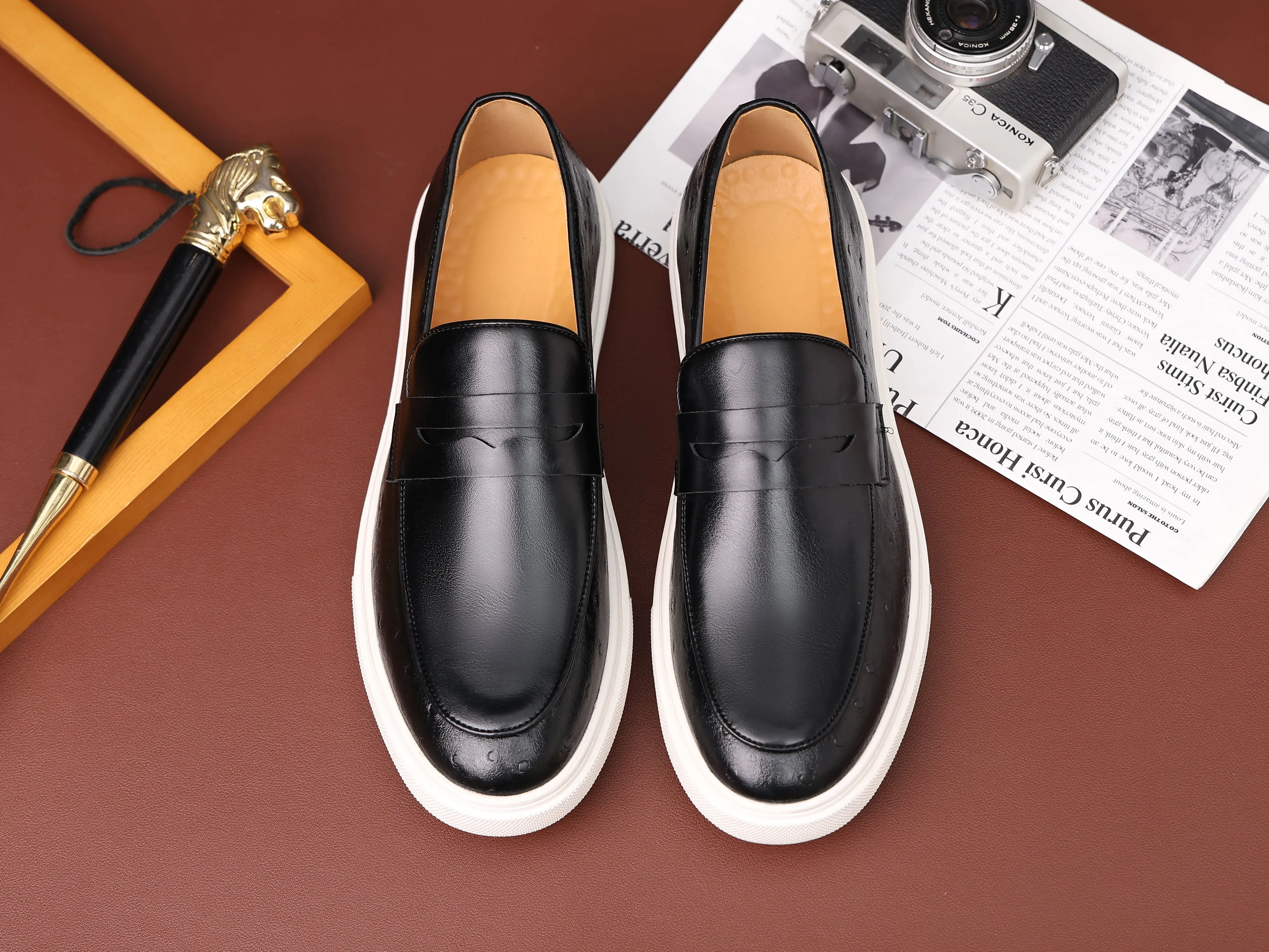 Men's Chunky Sole Penny Loafers