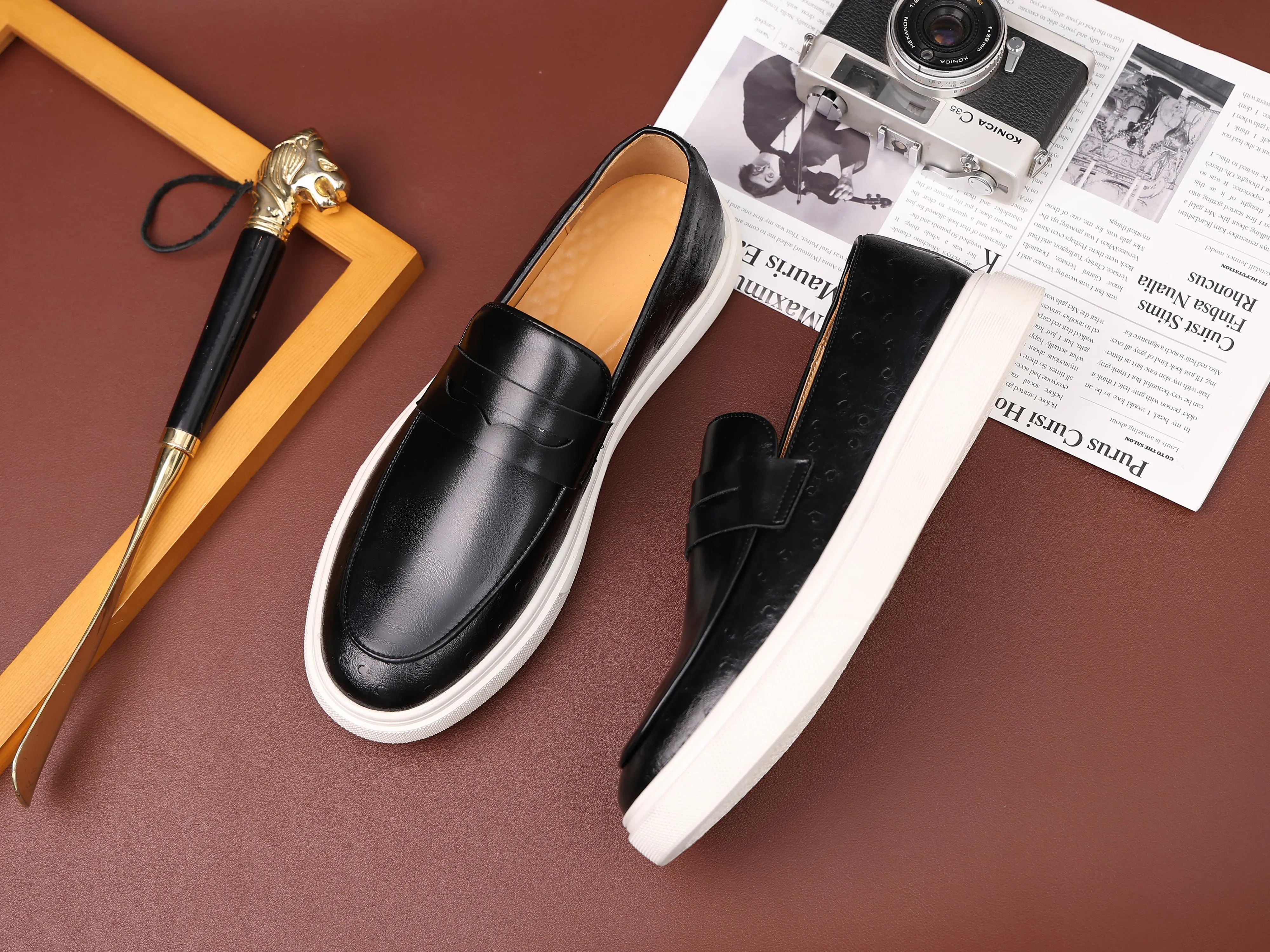 Men's Chunky Sole Penny Loafers